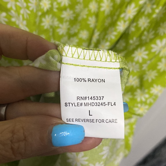 NWT Hesperus Cut Out Smocked Tie Front Daisy Maxi Dress |Size L - Picture 8 of 10